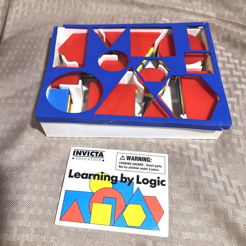 NEW Invicta Learning By Logic 60 Pc. Geometry Plastic Shapes Color Sorting STEM